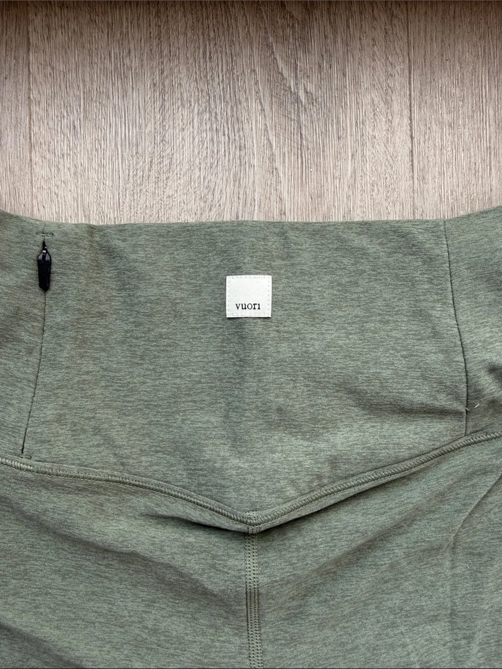 Vuori small olive green longline sports bra and leggings